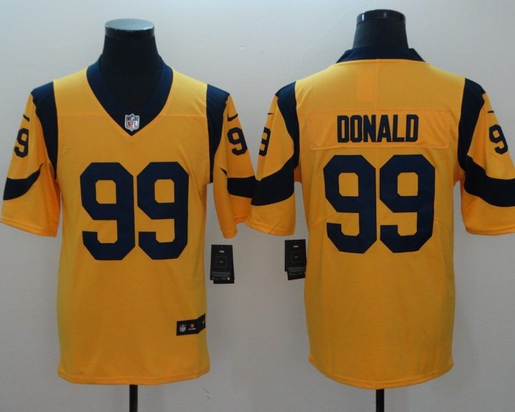 Men's Los Angeles Rams Aaron Donald #99 Yellow Jersey