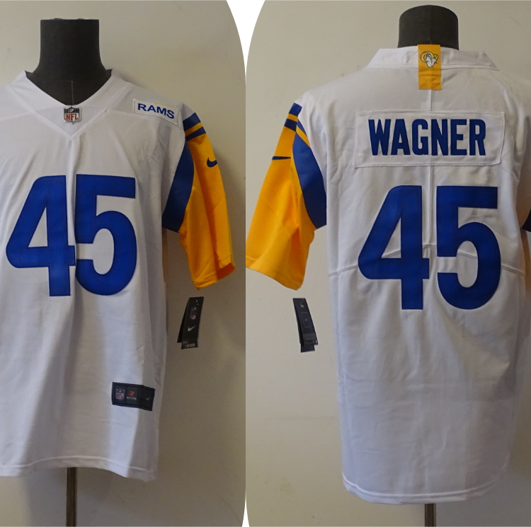 Men's Los Angeles Rams Bobby Wagner #45 White Jersey