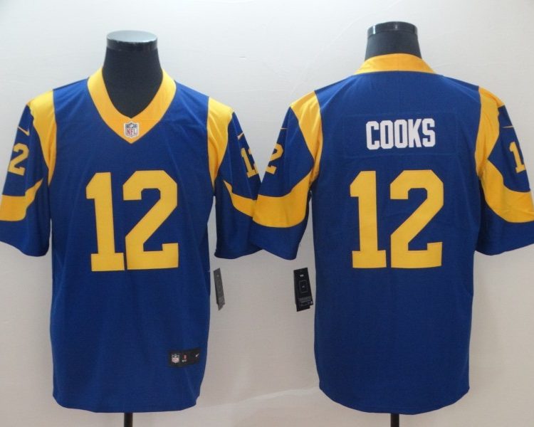 Men's Los Angeles Rams Brandin Cooks #12 Blue Jersey