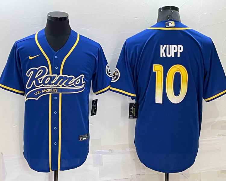 Men's Los Angeles Rams Cooper Kupp #10 Blue Jersey Joint Edition