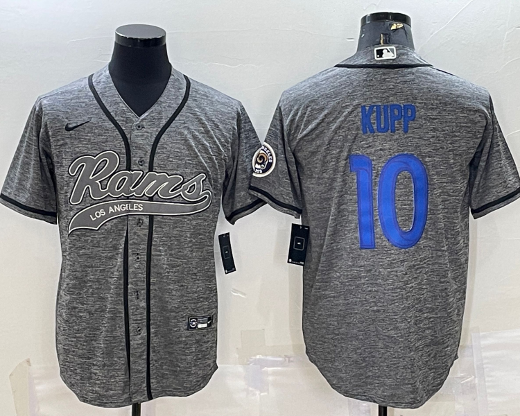 Men's Los Angeles Rams Cooper Kupp #10 Gray Jersey Joint Edition