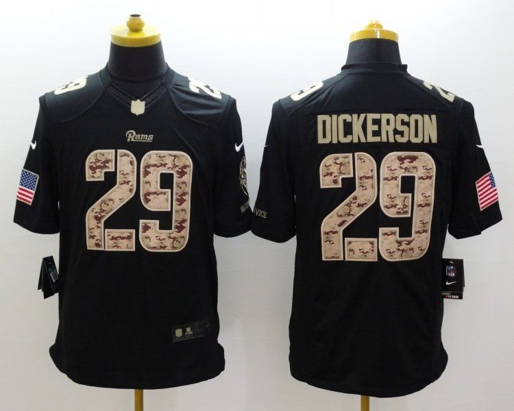 Men's Los Angeles Rams Eric Dickerson #29 Black Jersey