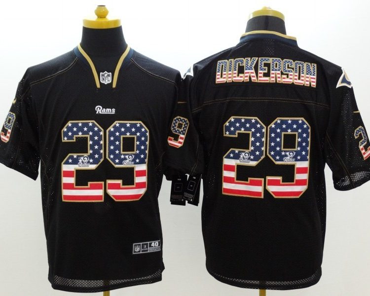 Men's Los Angeles Rams Eric Dickerson #29 Black Jersey