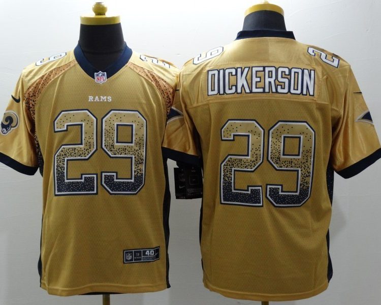 Men's Los Angeles Rams Eric Dickerson #29 Yellow Jersey