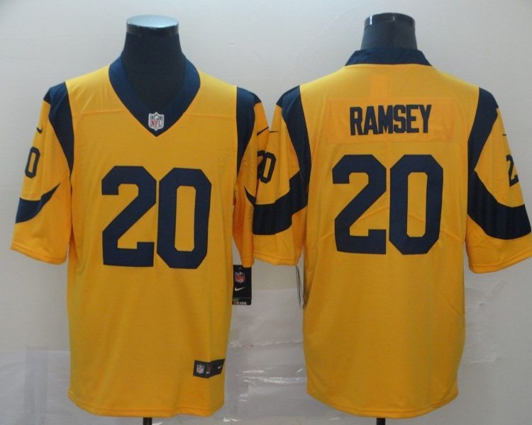 Men's Los Angeles Rams Jalen Ramsey #20 Yellow Jersey