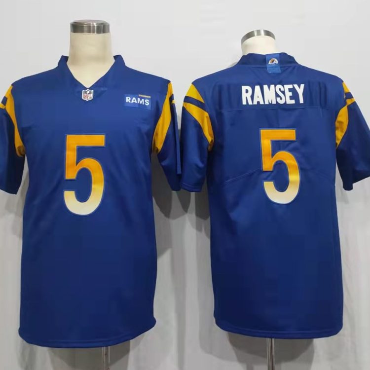 Men's Los Angeles Rams Jalen Ramsey #5 Blue Team Vapor Limited Jersey