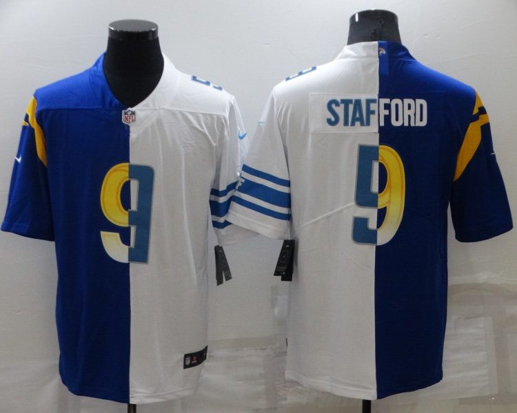 Men's Los Angeles Rams Matthew Stafford #9 Blue/White Jersey
