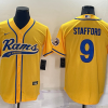 Men's Los Angeles Rams Matthew Stafford #9 Yellow Jersey Joint Edition