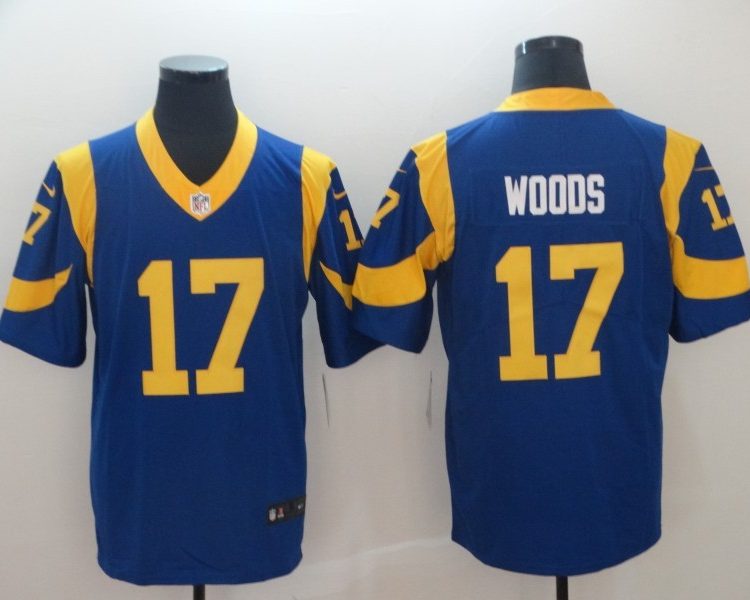 Men's Los Angeles Rams Robert Woods #17 Blue Jersey