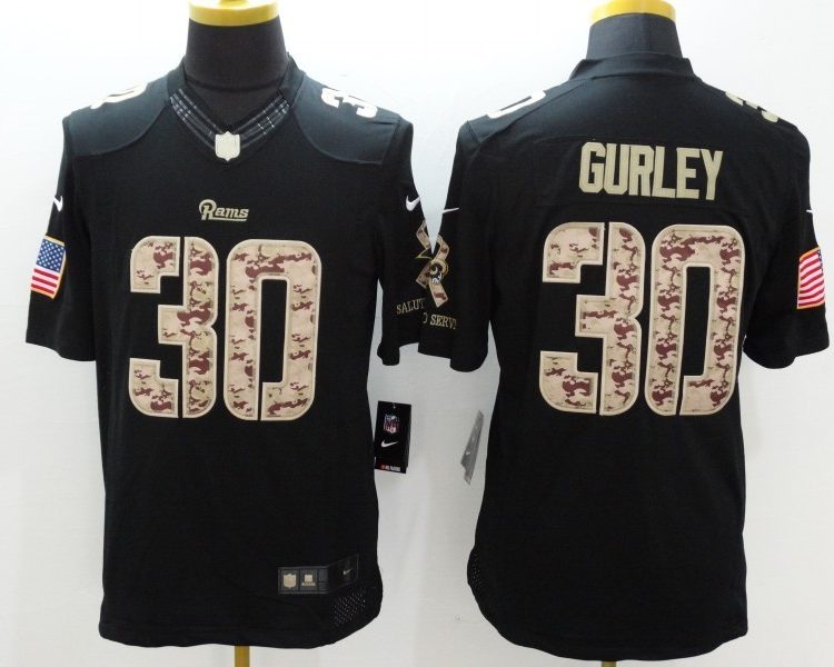Men's Los Angeles Rams Todd Gurley #30 Black Jersey
