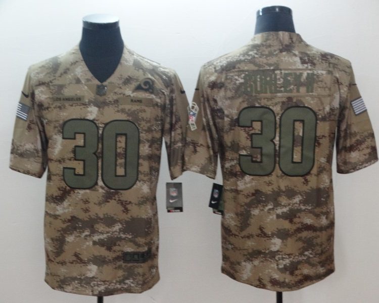 Men's Los Angeles Rams Todd Gurley II #30 Camouflage Jersey