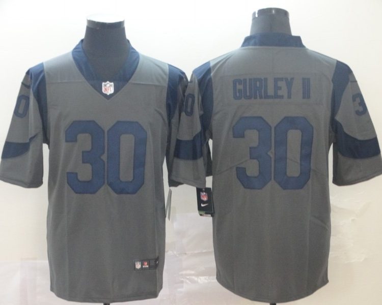 Men's Los Angeles Rams Todd Gurley II #30 Gray Inverted Legend Jersey