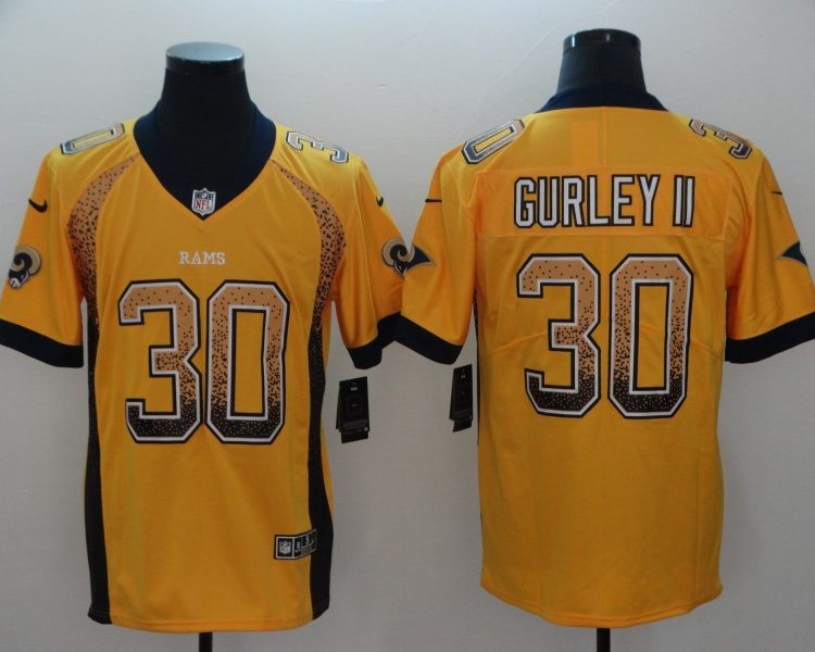 Men's Los Angeles Rams Todd Gurley II #30 Yellow Jersey