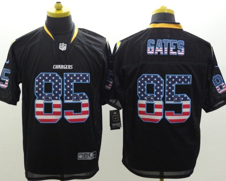 Men's Los Angeles Chargers Antonio Gates #85 Black Jersey