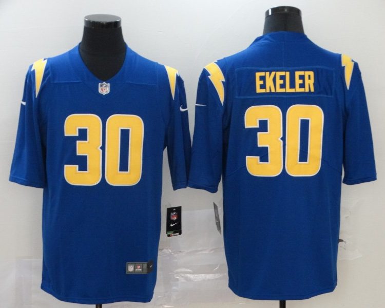 Men's Los Angeles Chargers Austin Ekeler #30 Blue 2nd Alternate Jersey