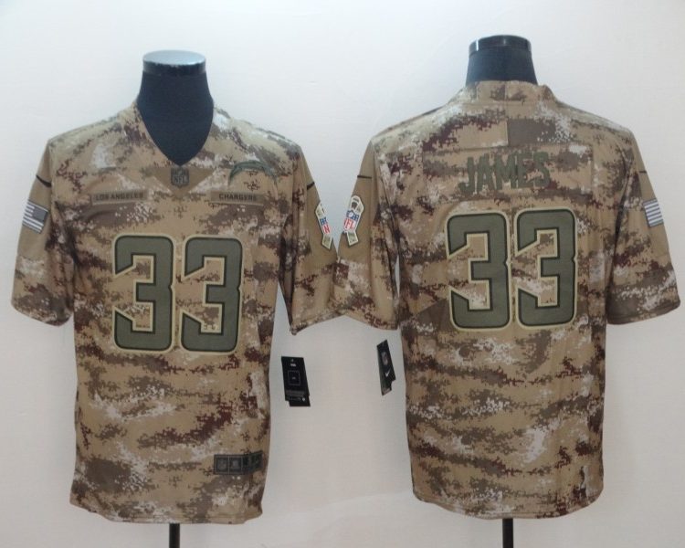 Men's Los Angeles Chargers Derwin James #33 Camouflage Jersey