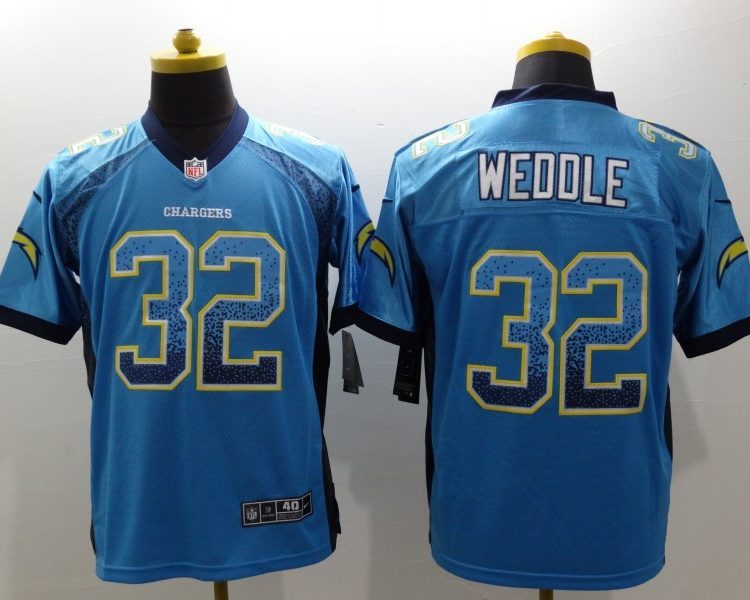 Men's Los Angeles Chargers Eric Weddle #32 Blue Jersey