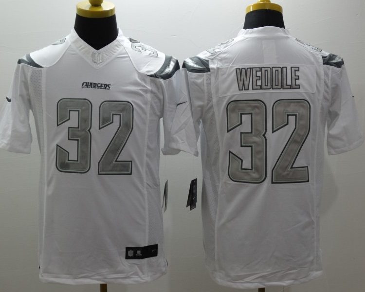 Men's Los Angeles Chargers Eric Weddle #32 White Jersey