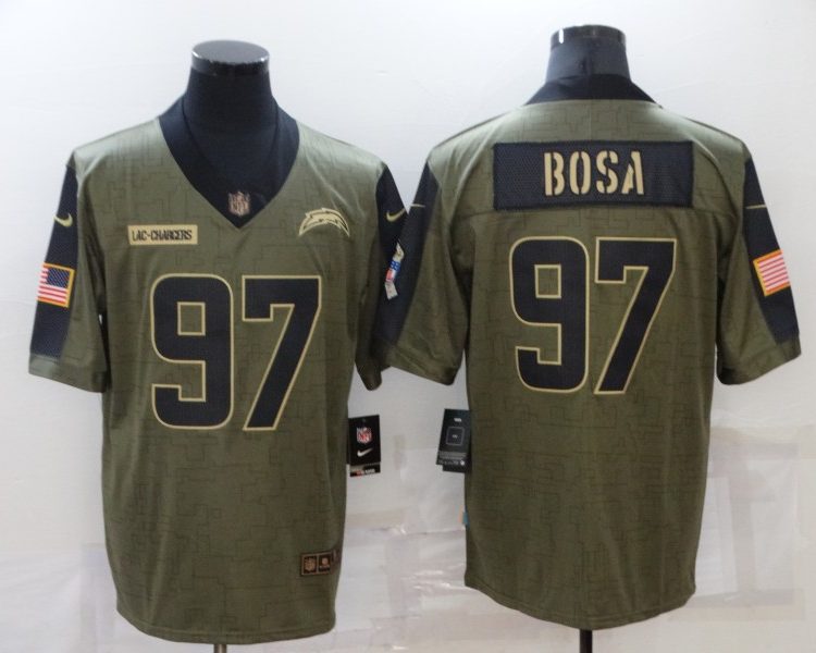 Men's Los Angeles Chargers Joey Bosa #97 Brown Jersey