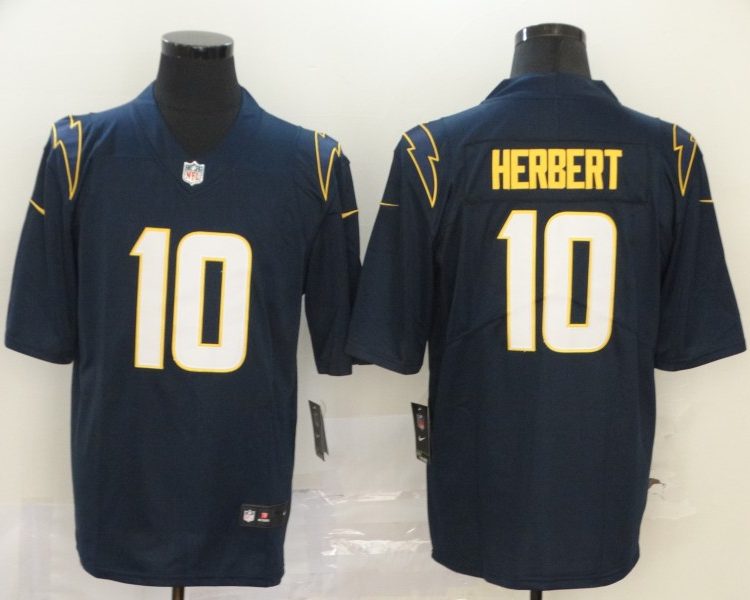 Men's Los Angeles Chargers Justin Herbert #10 Navy Alternate Jersey