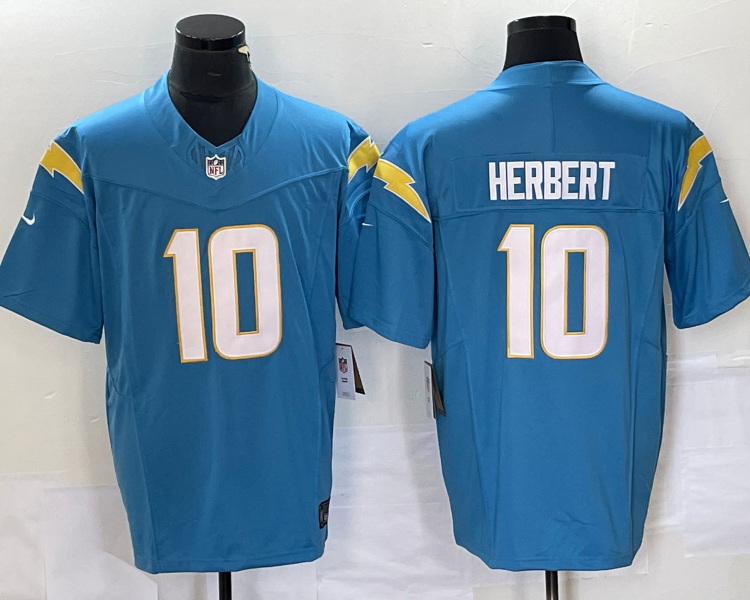 Men's Los Angeles Chargers Justin Herbert #10 Powder Blue Jersey