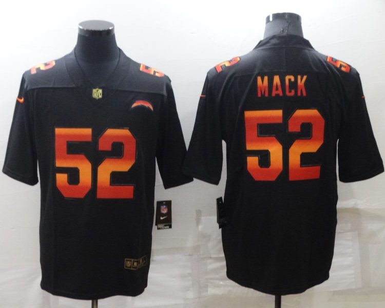 Men's Los Angeles Chargers Khalil Mack #52 Black Alternate Jersey
