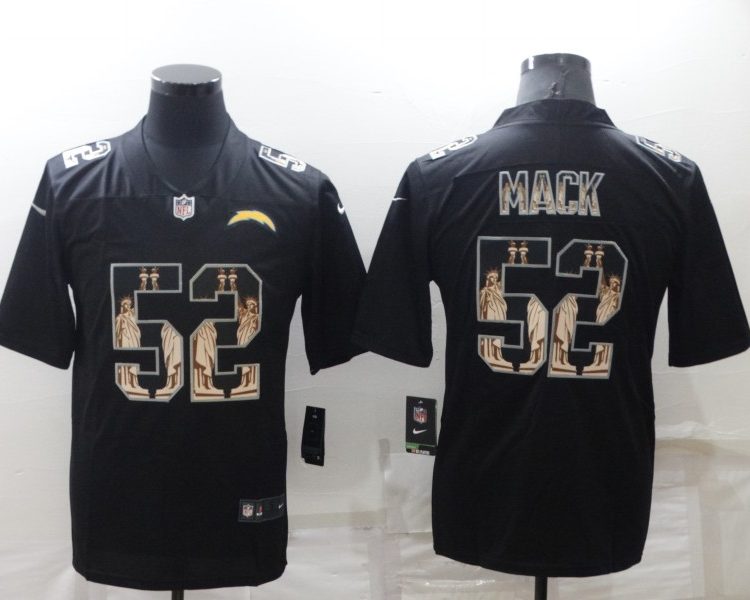 Men's Los Angeles Chargers Khalil Mack #52 Black Team Jersey