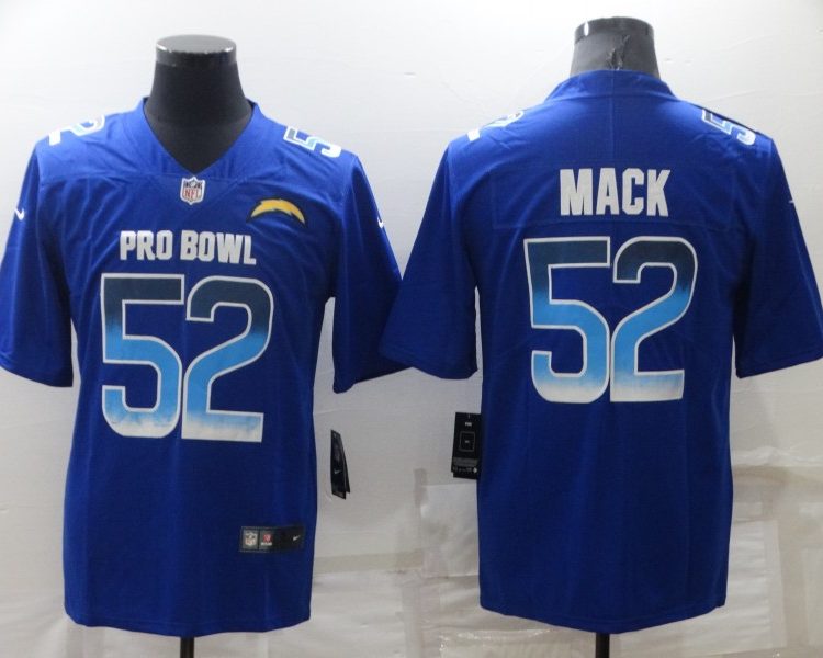 Men's Los Angeles Chargers Khalil Mack #52 Blue ALL STAR Jersey