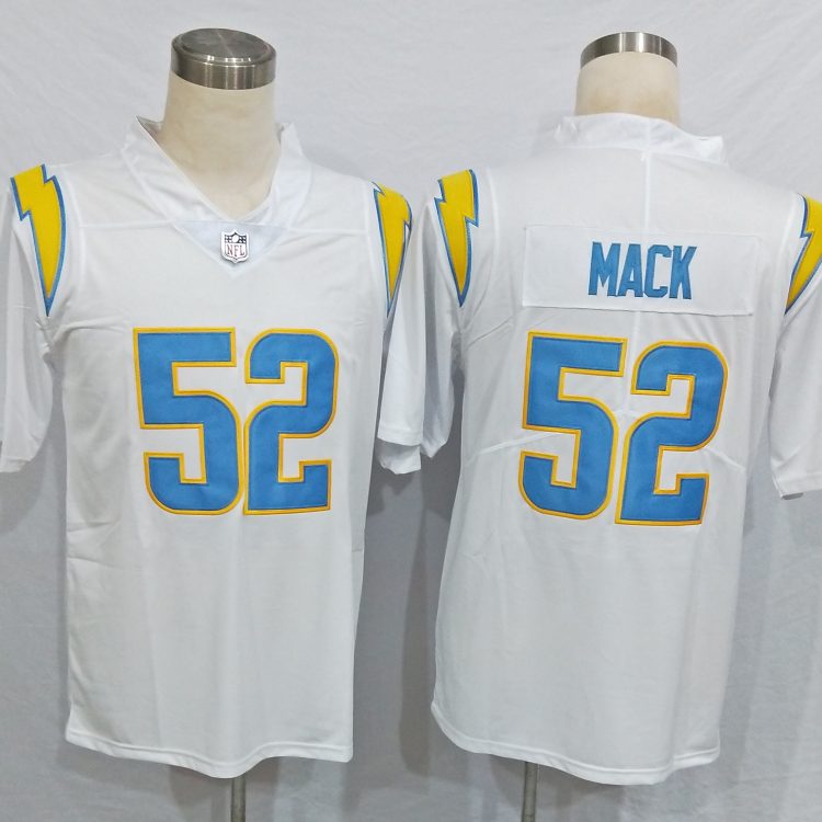 Men's Los Angeles Chargers Khalil Mack #52 White Jersey