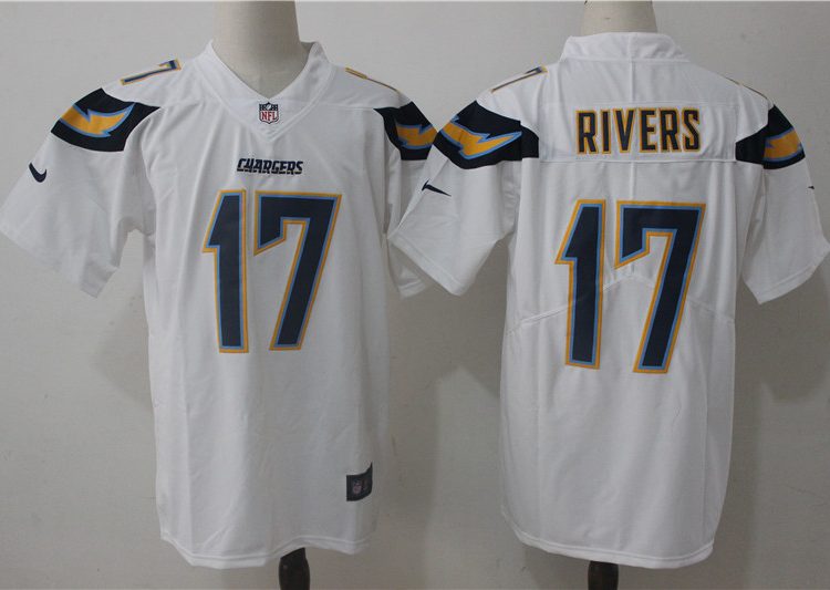 Men's Los Angeles Chargers Philip Rivers #17 White Jersey