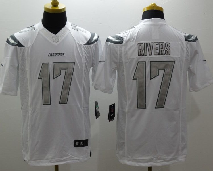 Men's Los Angeles Chargers Philip Rivers #17 White Jersey