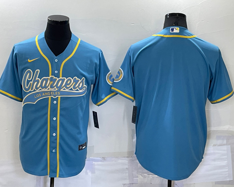 Men's Los Angeles Chargers Powder Blue Blank Jersey