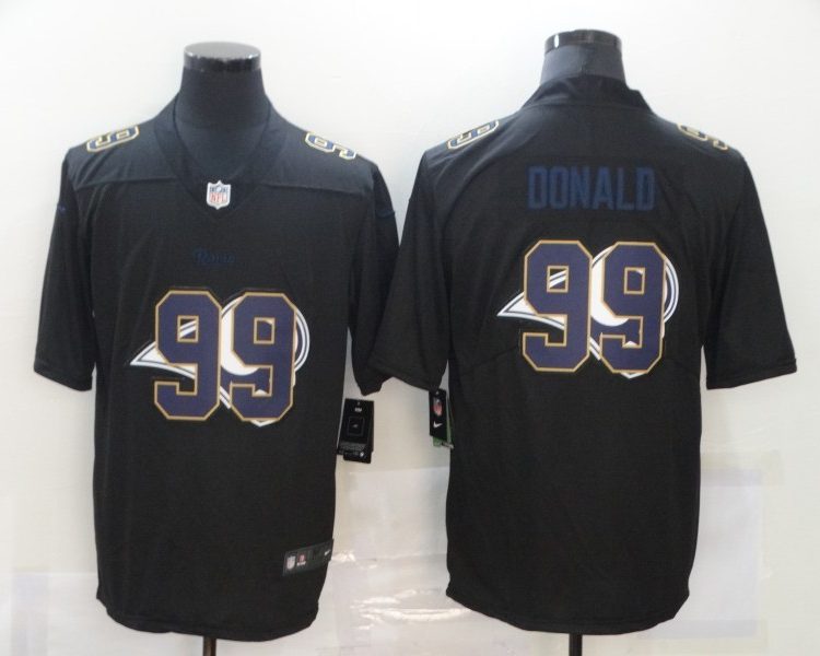 Men's Los Angeles Rams Aaron Donald #99 Black Authentic Jersey