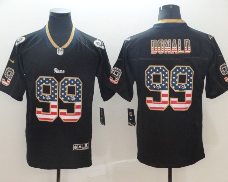 Men's Los Angeles Rams Aaron Donald #99 Black Team Jersey