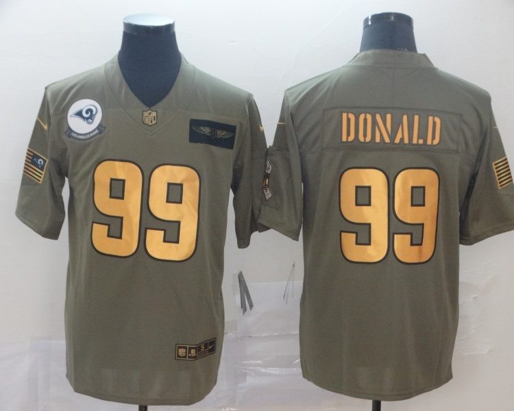Men's Los Angeles Rams Aaron Donald #99 Brown Jersey