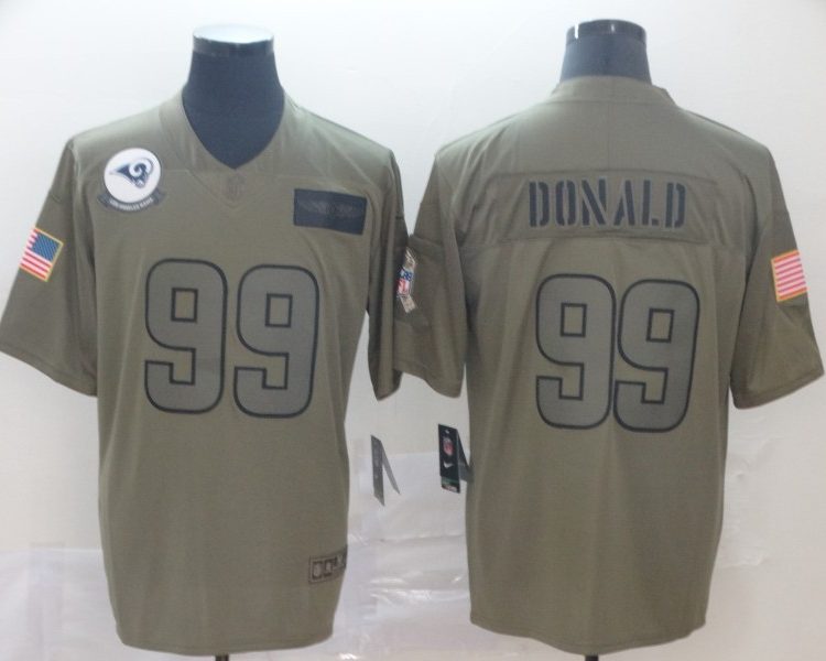 Men's Los Angeles Rams Aaron Donald #99 Brown Jersey