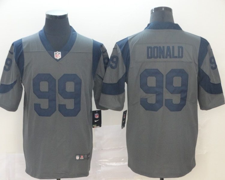 Men's Los Angeles Rams Aaron Donald #99 Gray Inverted Legend Jersey