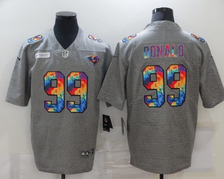 Men's Los Angeles Rams Aaron Donald #99 Gray Jersey