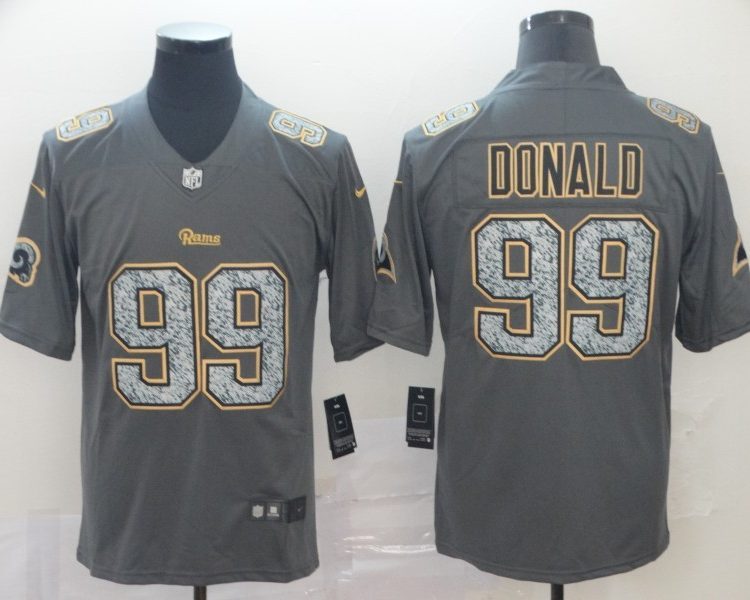 Men's Los Angeles Rams Aaron Donald #99 Gray Jersey