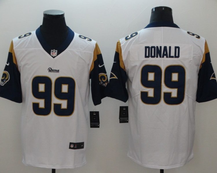 Men's Los Angeles Rams Aaron Donald #99 White Jersey