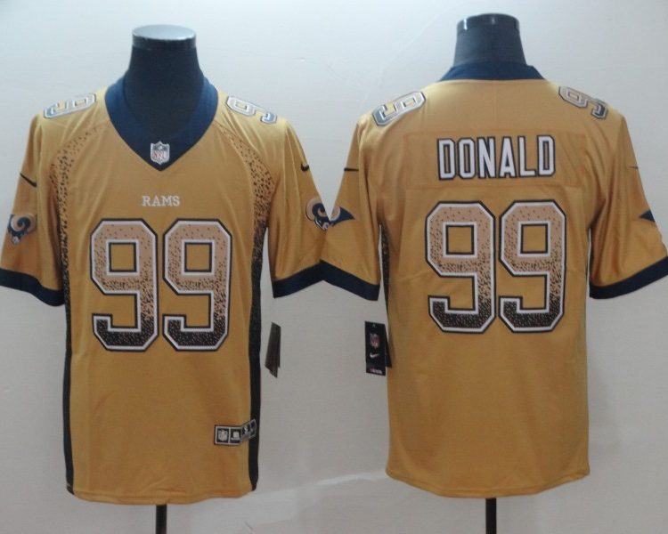 Men's Los Angeles Rams Aaron Donald #99 Yellow Jersey