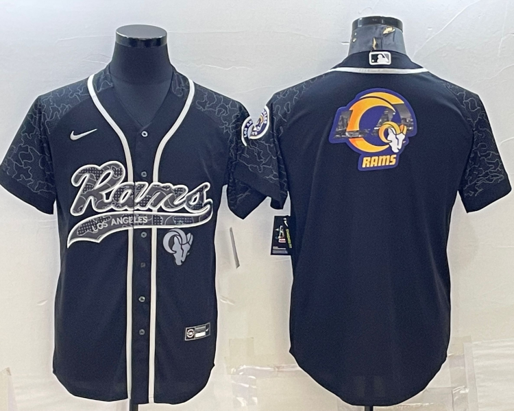 Men's Los Angeles Rams Black RFLCTV Limited Jersey