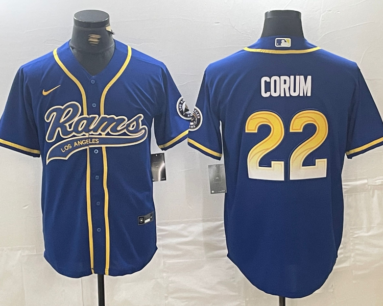 Men's Los Angeles Rams Blake Corum #22 Royal Jersey