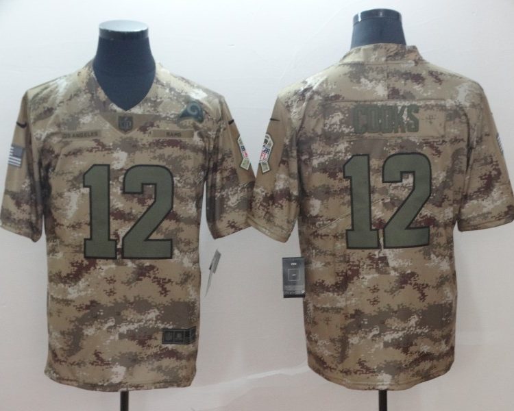 Men's Los Angeles Rams Brandin Cooks #12 Camouflage Jersey