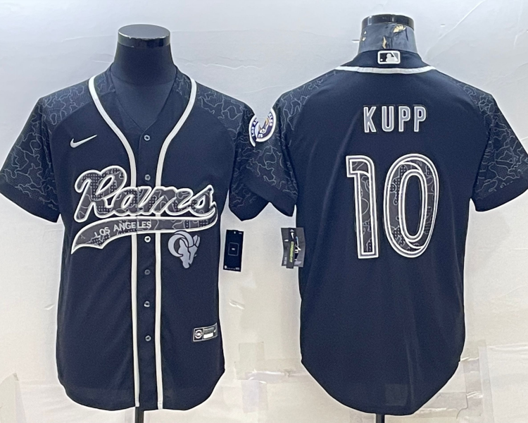Men's Los Angeles Rams Cooper Kupp #10 Black RFLCTV Limited Jersey Joint Edition