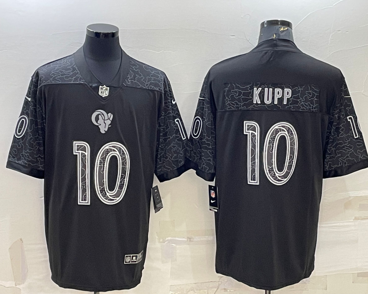 Men's Los Angeles Rams Cooper Kupp #10 Black RFLCTV Limited Jersey