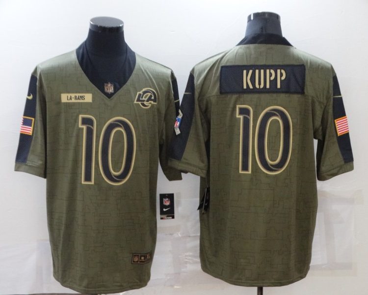 Men's Los Angeles Rams Cooper Kupp #10 Brown Jersey