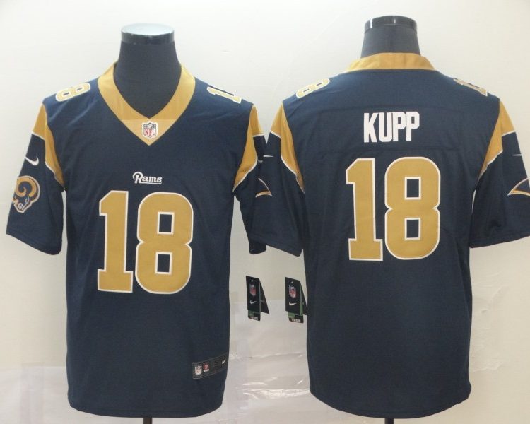 Men's Los Angeles Rams Cooper Kupp #18 Navy Jersey