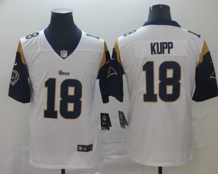 Men's Los Angeles Rams Cooper Kupp #18 White Jersey