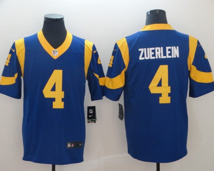 Men's Los Angeles Rams Greg Zuerlein #4 Blue Jersey